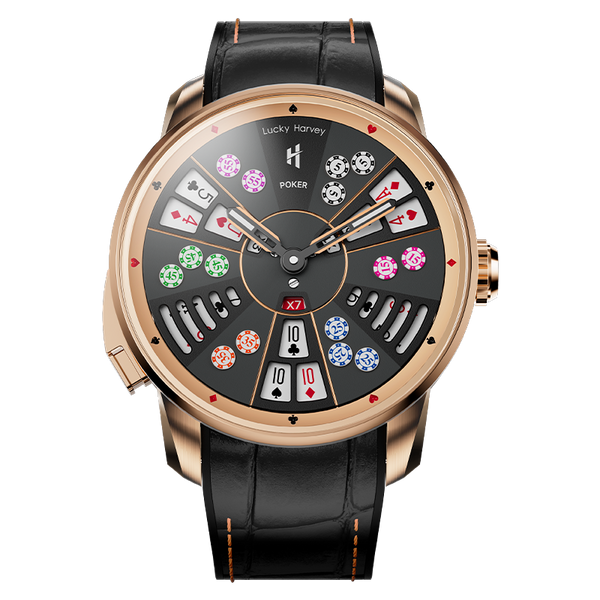 Casino Series Rose Gold Three Card Poker Automatic Watch