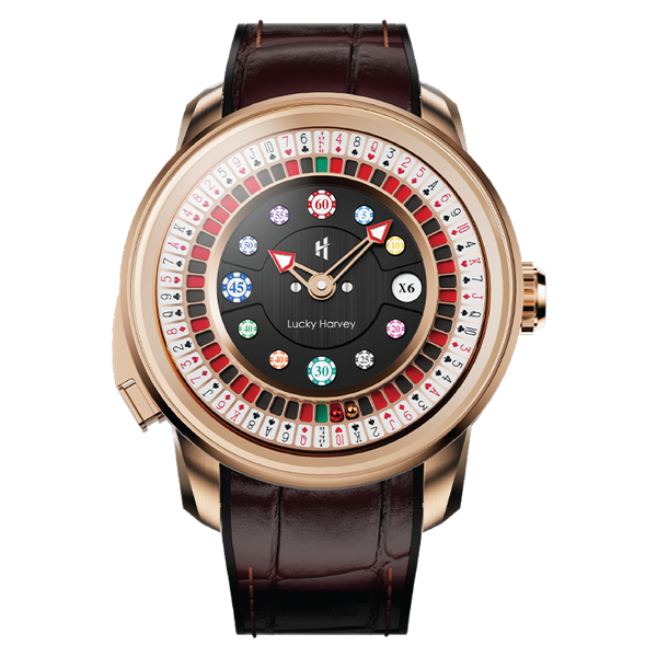 Casino Series Rose Gold Poker Roulette Automatic Watch