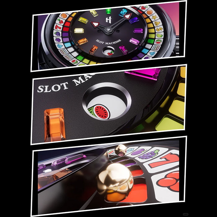 Casino Series Black Slots Machine Limited Edition Automatic Watch