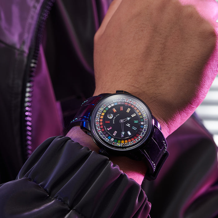 Casino Series Black Slots Machine Limited Edition Automatic Watch