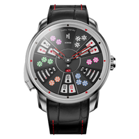 Casino Series Silver Three Card Poker Automatic Watch