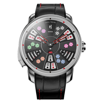 Casino Series Silver Three Card Poker Automatic Watch