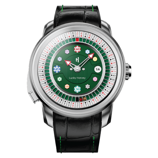 Casino Series Silver Poker Roulette Automatic Watch