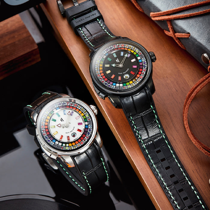 Casino Series Black Slots Machine Limited Edition Automatic Watch