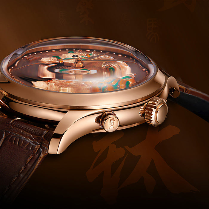 Craftmanship Series Rose Gold Titanium Chiming Horse Limited Edition Automatic Watch