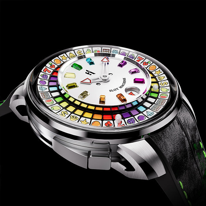 Casino Series Silver Slots Machine Limited Edition Automatic Watch
