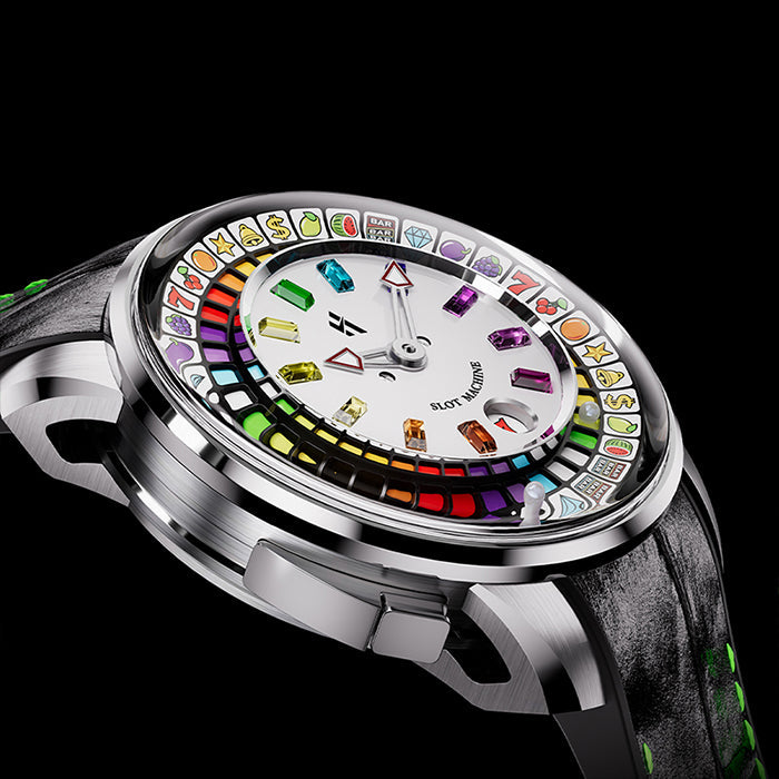 Casino Series Silver Slots Machine Limited Edition Automatic Watch